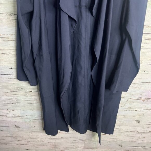 Elodie Drapey Collared Jacket coat trench blue size xl - Picture 2 of 7